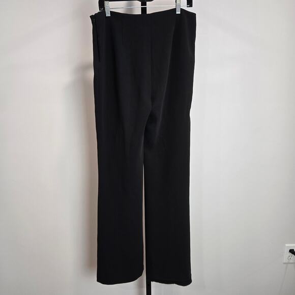 Cinq a Sept Viera Grommet Wide Leg Flare Dress Pants Formal Black 12 Whimsygoth - Picture 5 of 9